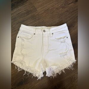 eunina - Lulu High Rise Distressed Cut Off Denim Shorts